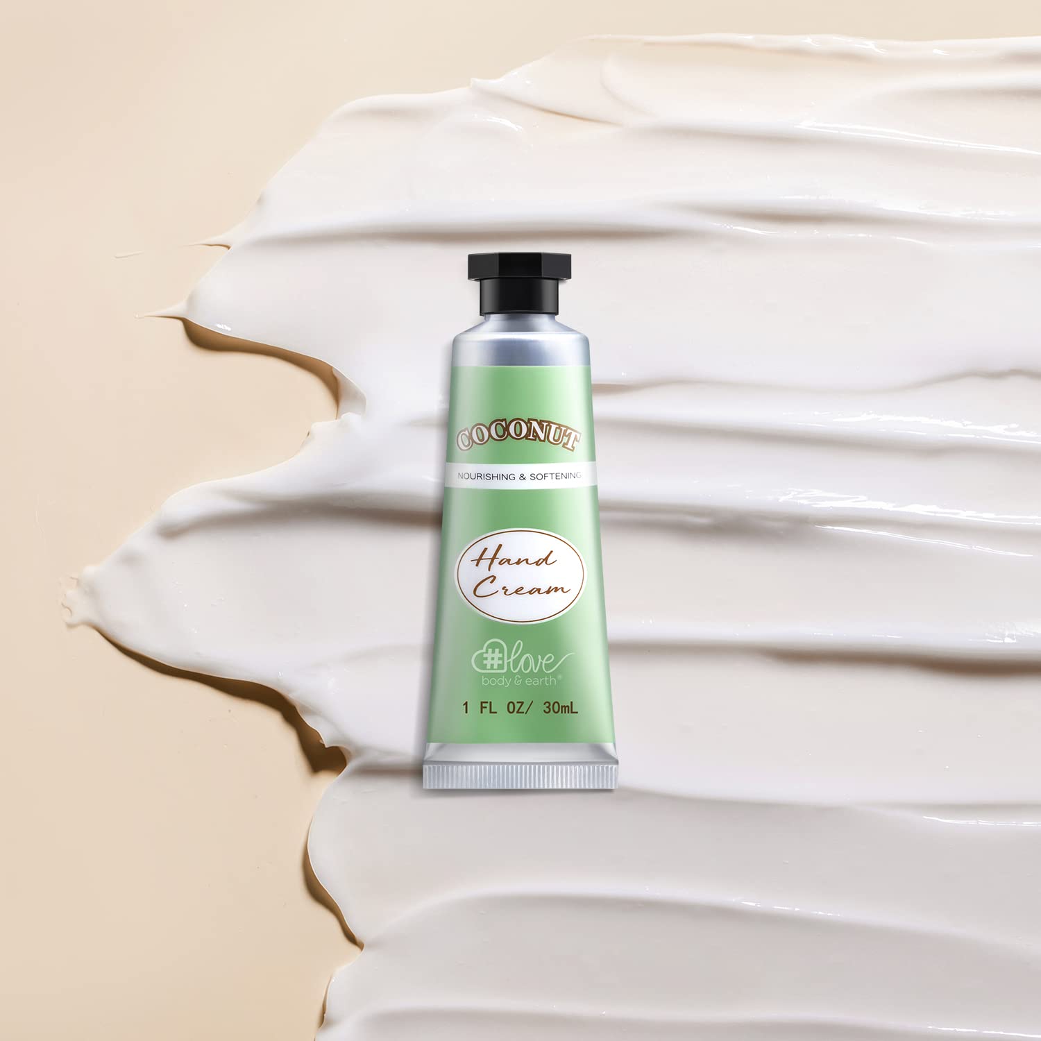 BODY & EARTH # LOVE crème mains parfum vanille, confort chaleureux.