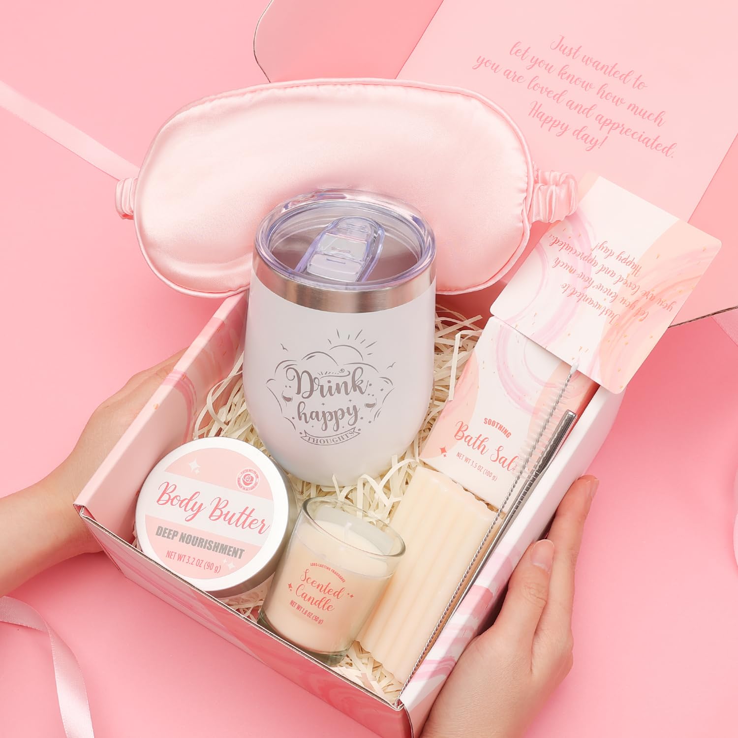 BODY & EARTH Rose Spa Eye Mask for restful sleep and on-the-go pampering.