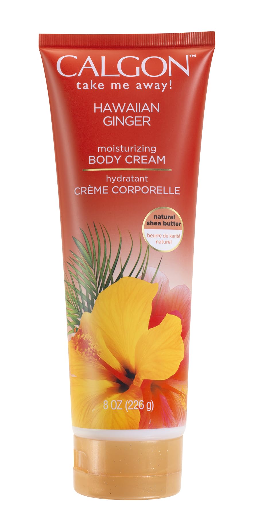 Body Fantasies Calgon Hawaiian Ginger – emballage élégant mettant en valeur l'hydratation durable