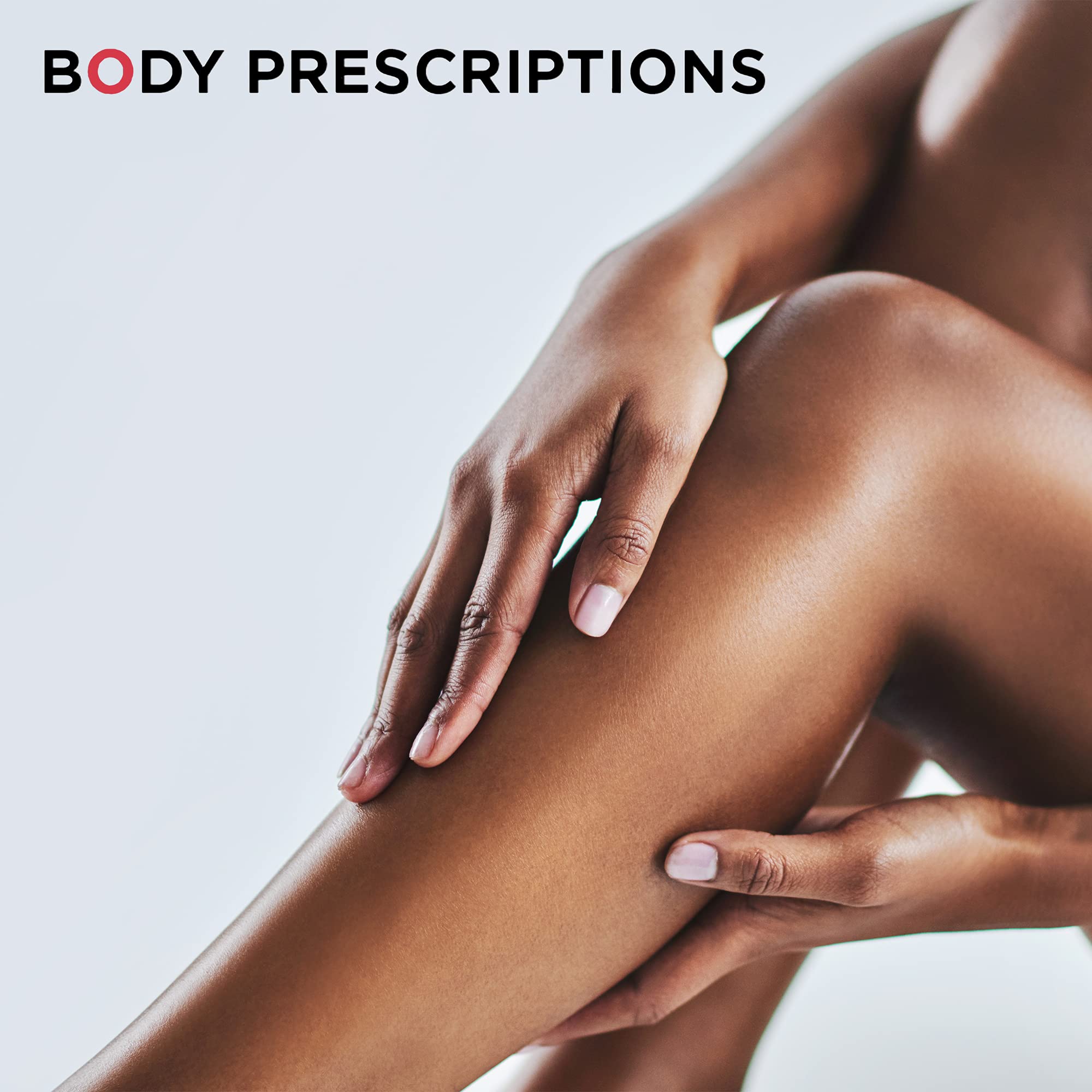 Emballage élégant Body Prescriptions avec sceau aluminium et étiquette Boss Babe.