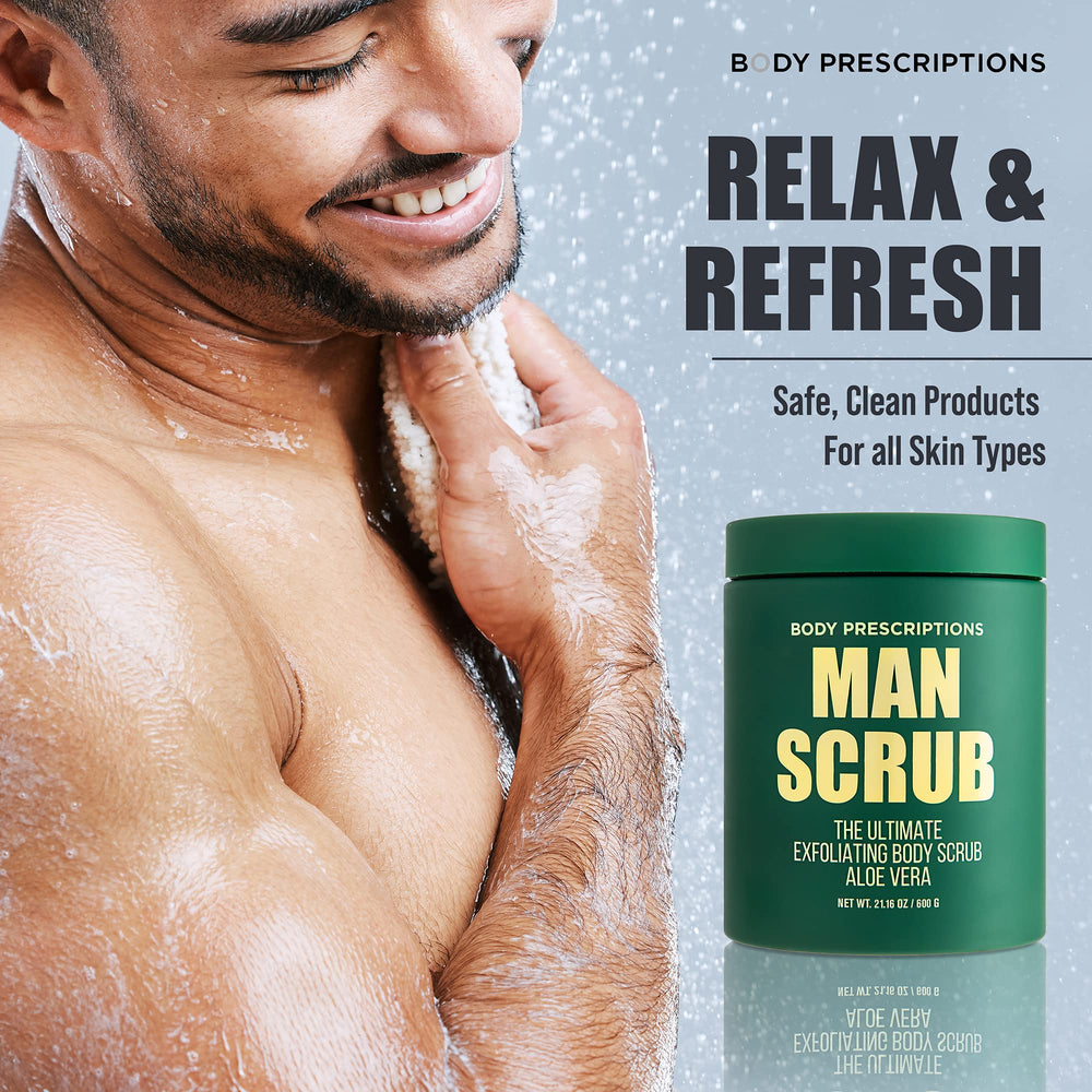 Body Prescriptions gommage-corps-homme-pieds-mains: utilisé sur tout le corps pour peau douce.