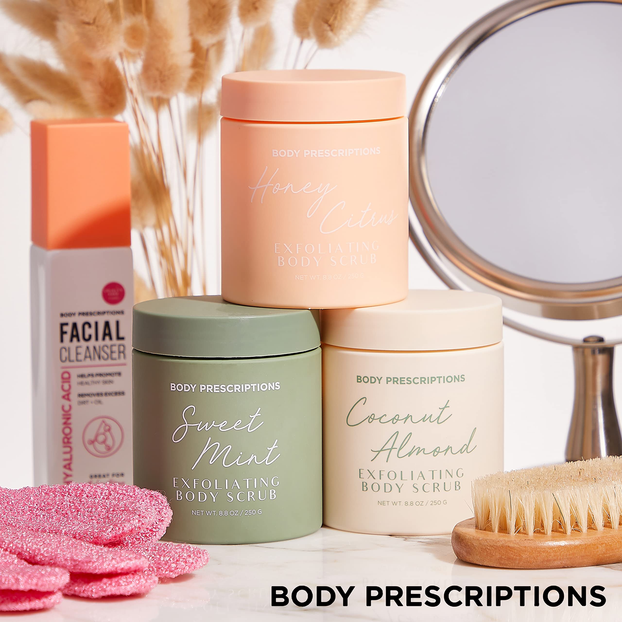 Body Prescriptions gommage menthe douce rituel douche: exfoliation agréable dans la routine.