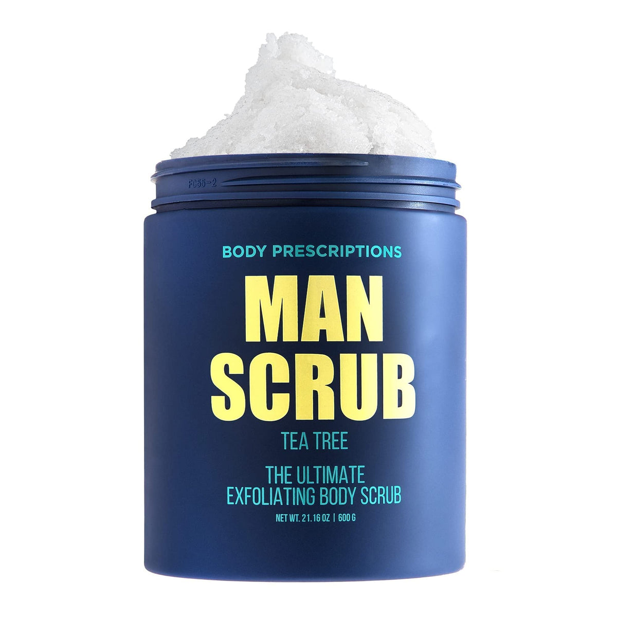 Body Prescriptions Gommage pour Homme, pot bleu mat, exfoliation efficace du corps