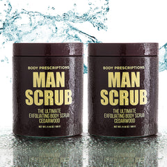 Body Prescriptions gommage corps homme texture grains, sensation revitalisante après la douche.