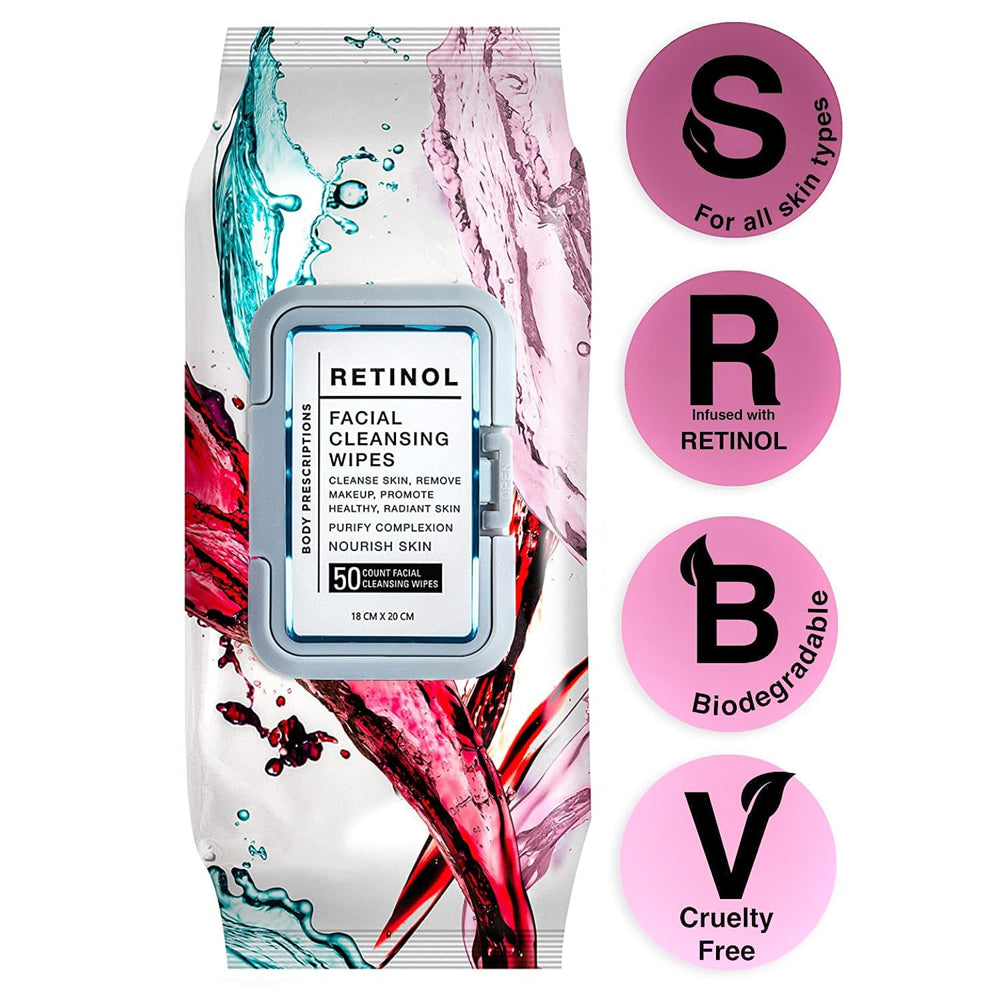 Lingettes sac-sport Body Prescriptions retinol pour soin rapide.
