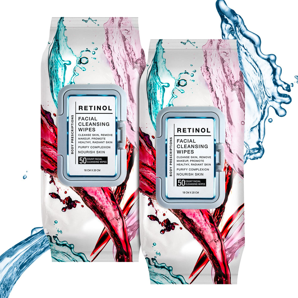 Lingettes Body Prescriptions pack 2x50 démaquillent visage et yeux rapidement.