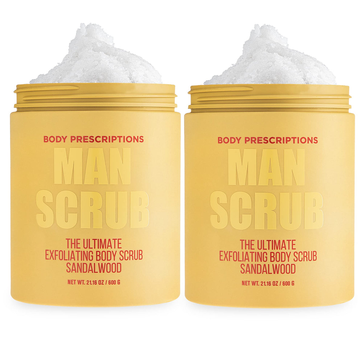 Body Prescriptions gommage pour homme, pot 21oz, exfolie en douceur pour peau lisse.
