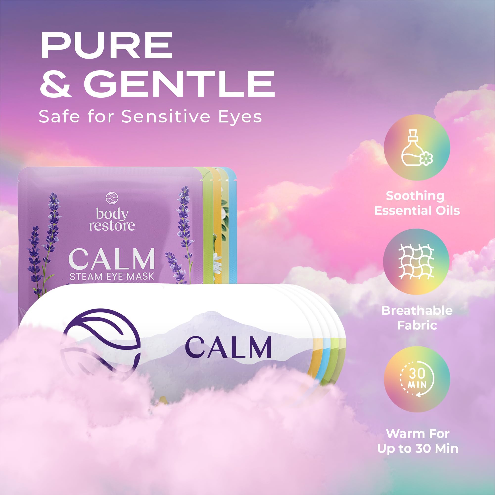 Body Restore masque yeux camomille apaise les yeux après l'écran