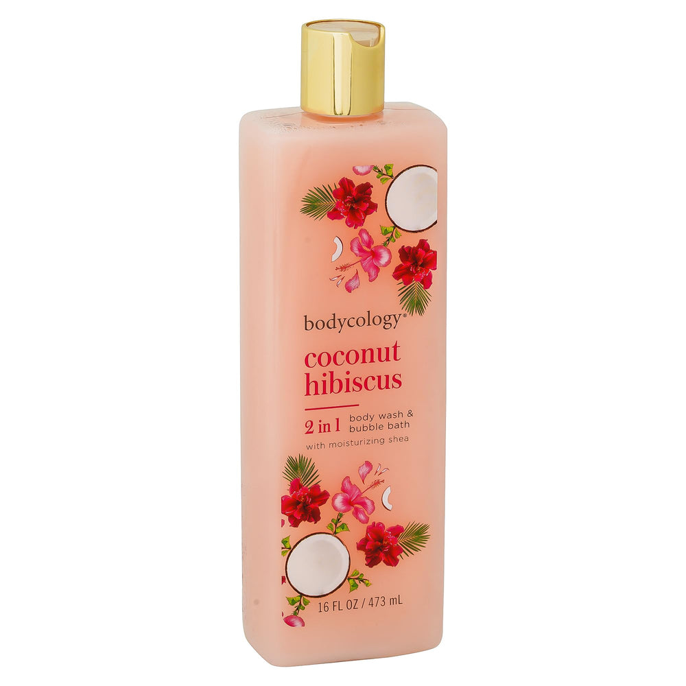 Bodycology coco hibiscus, mousse-douche crèmeuse: nettoyage doux et nourrissant.