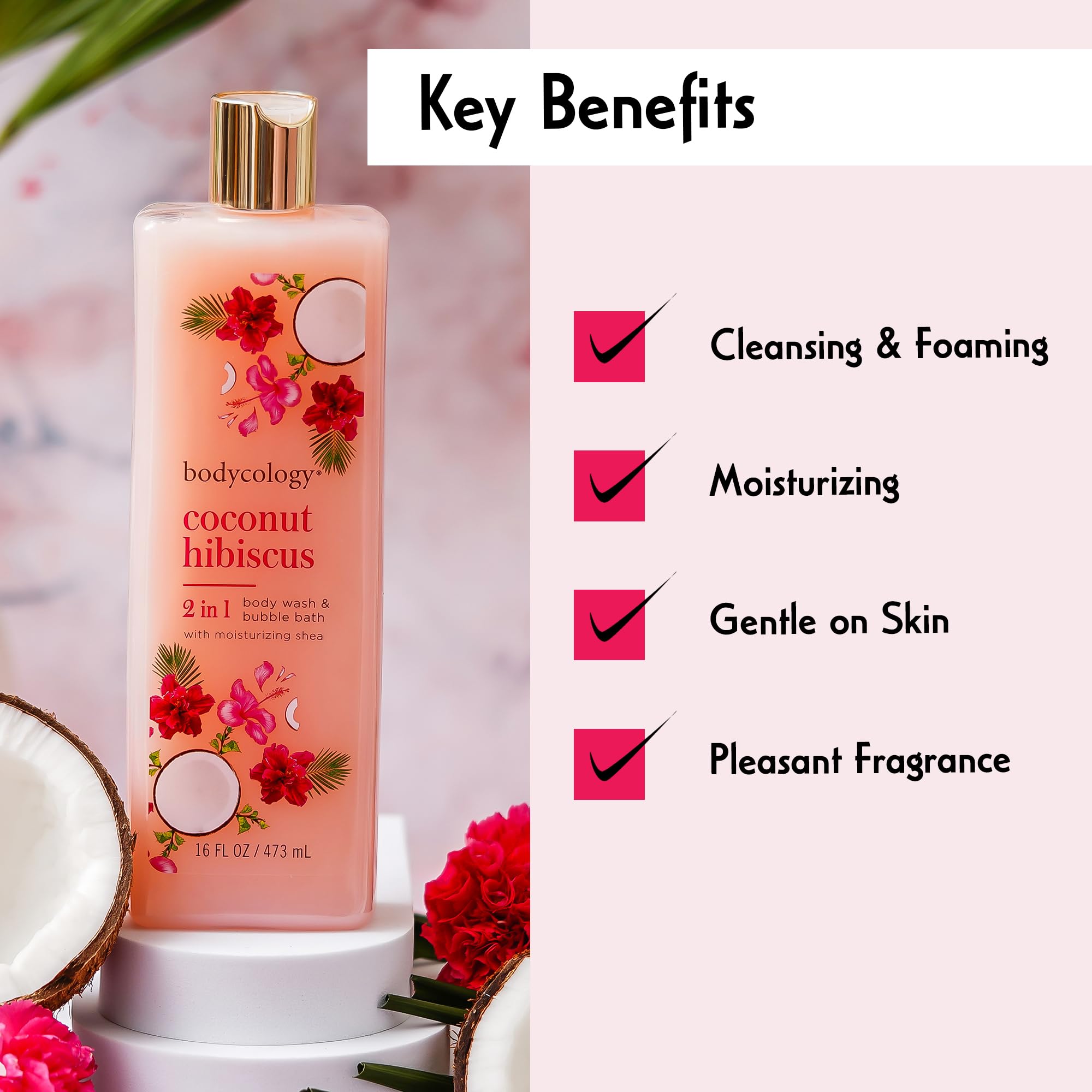 Bodycology coco hibiscus, senteur-fruitee: expérience sensorielle rafraîchissante.