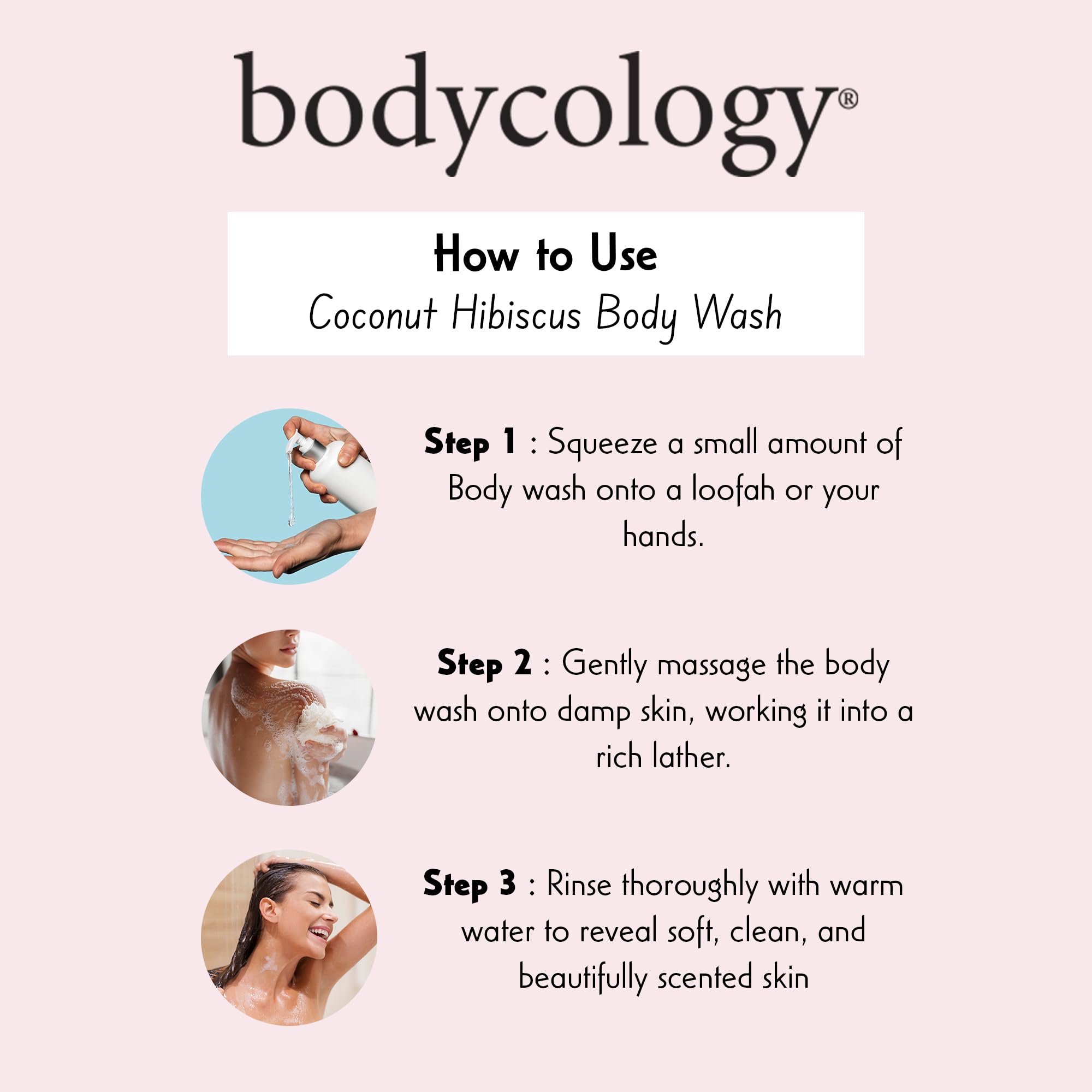 Bodycology coco hibiscus, texture-cremeuse: peau douce et protégée.