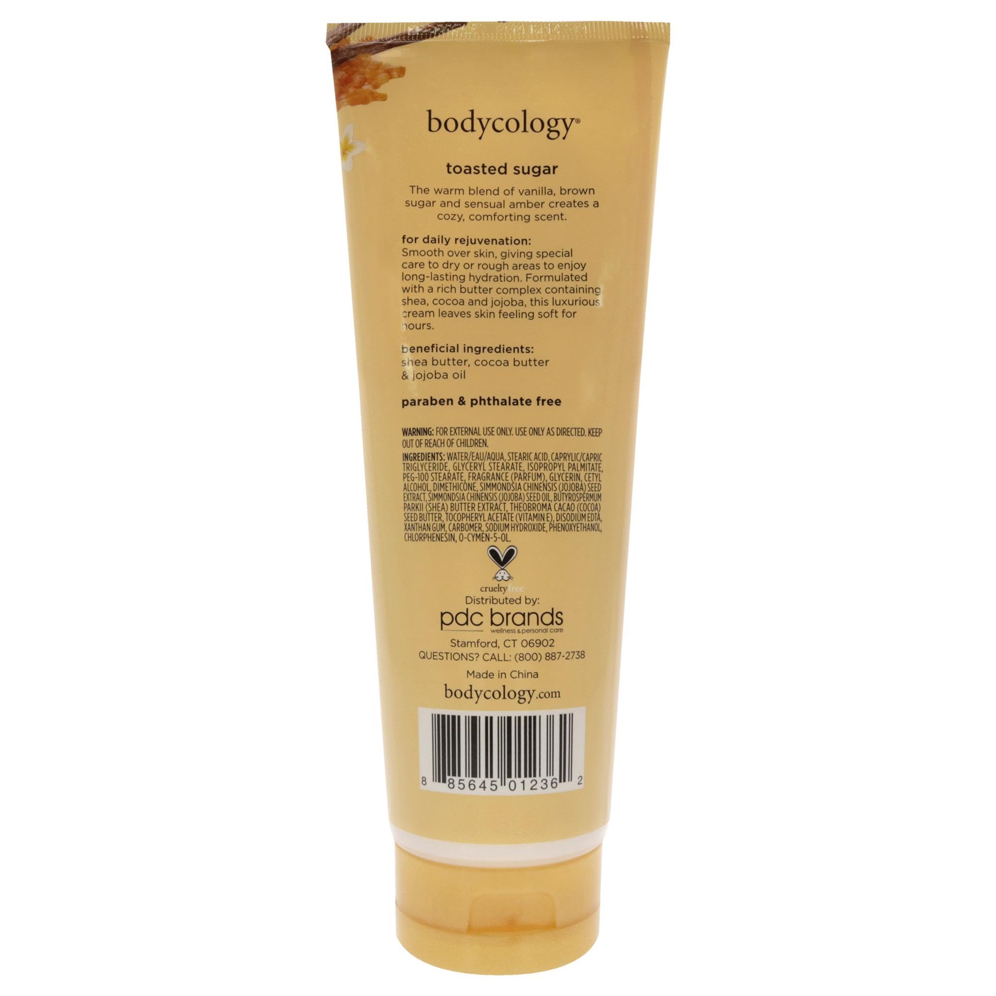 Bodycology creme hydratante pour le corps sucre toasté, rituel hydratant quotidien.