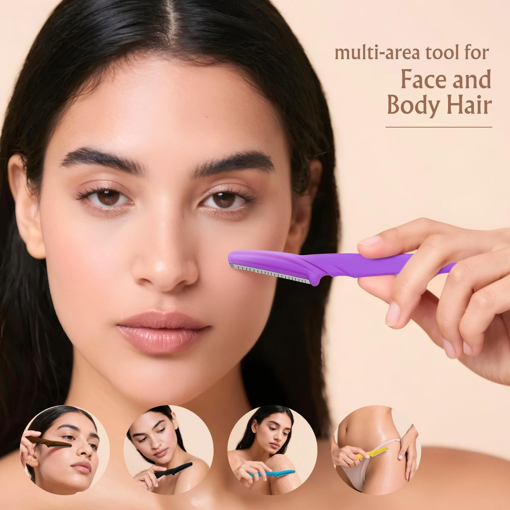 BodyJ4You ensemble six rasoirs dermaplaning en action