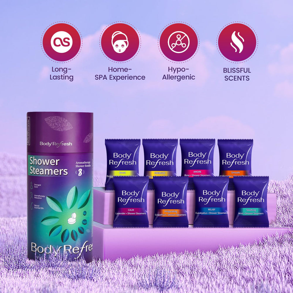 BodyRefresh bombes douche eucalyptus, parfum frais réveillant les sens
