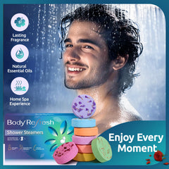 BodyRefresh bombes de douche lavande agrumes: relaxation spa à domicile pour une nuit plus douce.