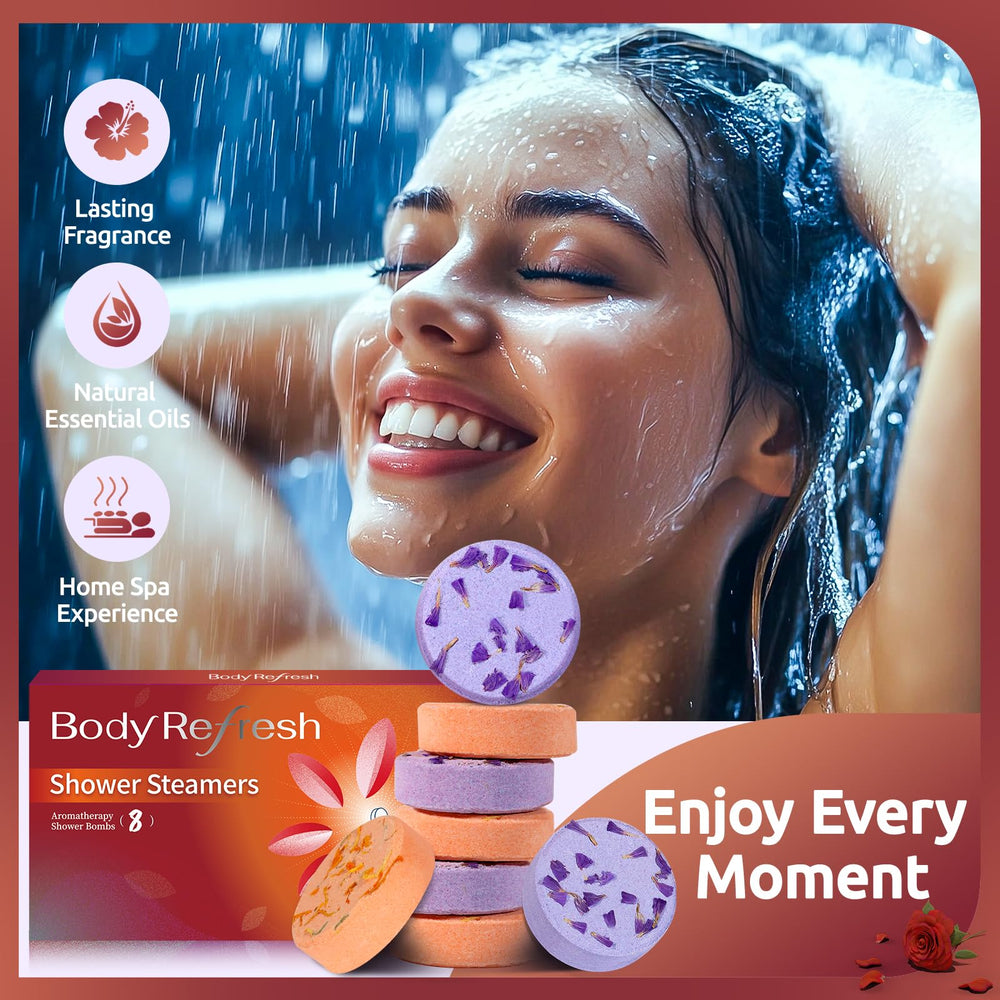 BodyRefresh bombes-douche parfum agrume, énergie matinale rafraîchissante