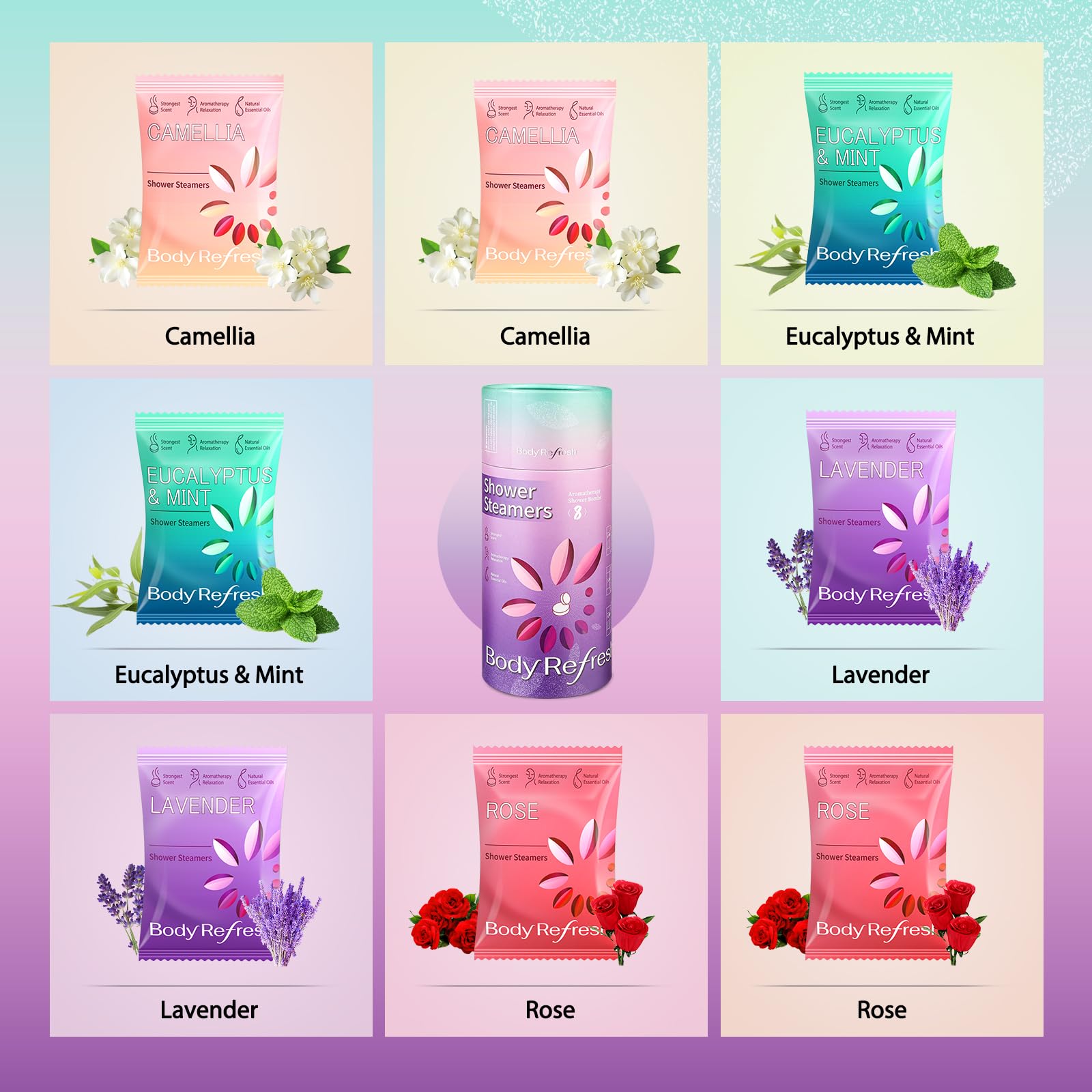 BodyRefresh bombes-douche rose-douceur pour ambiance spa à domicile