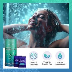 BodyRefresh emballages individuels bombes douche, rangement pratique et hygiène assurée