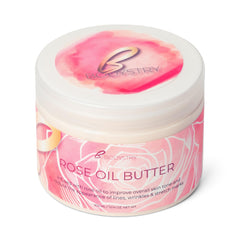 Bodystry Rose Oil Butter dans le pot – hydratation riche pour peau nourrie.