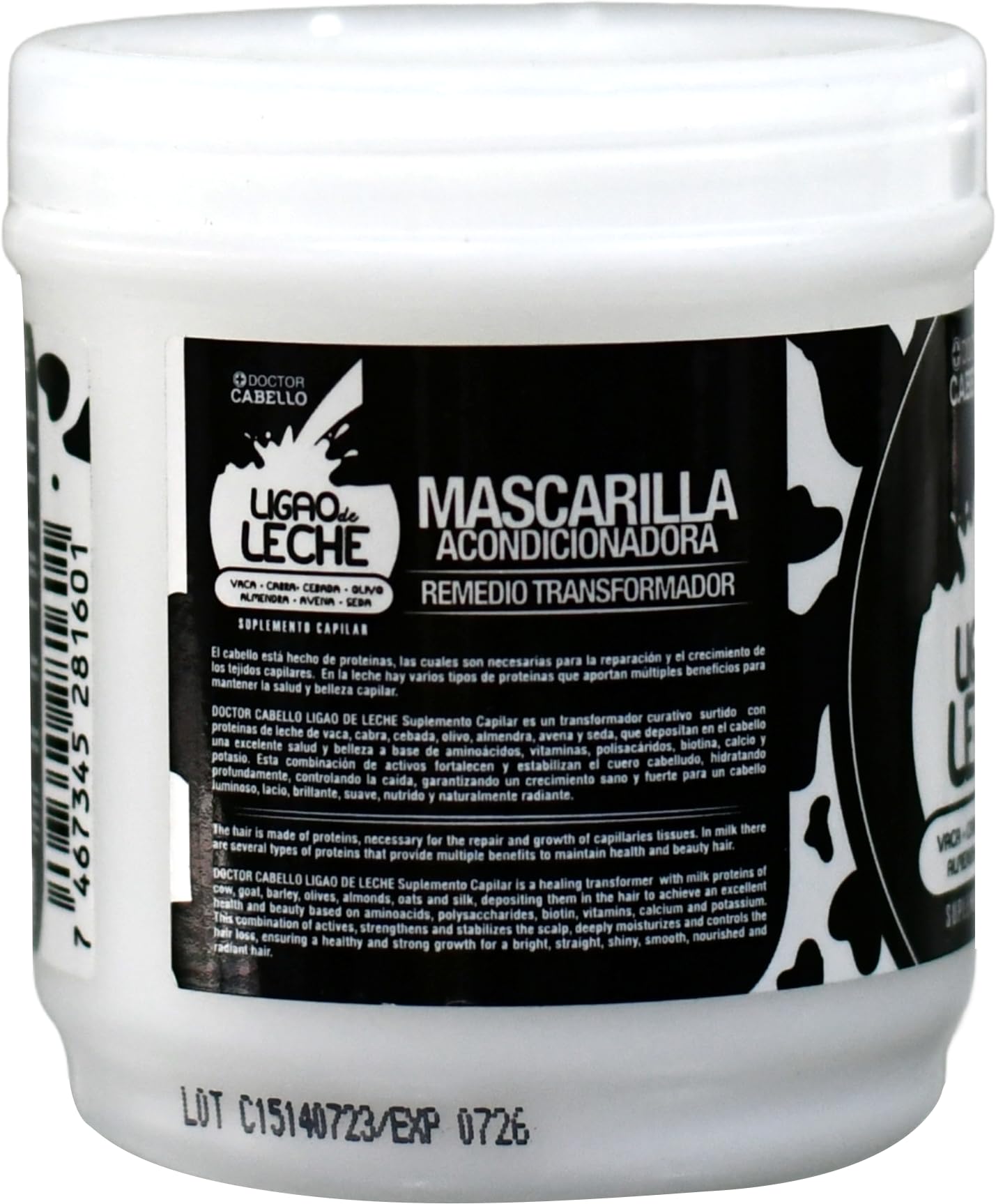BOÉ COSMETICS Texture du masque Ligao de Leche, cheveux plus doux.