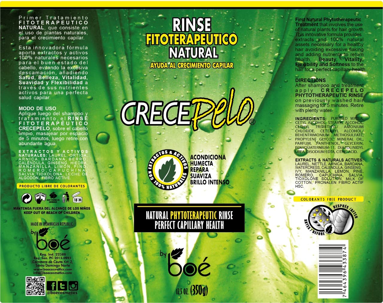 Packaging shot highlighting sulfate-free, colorant-free packaging.