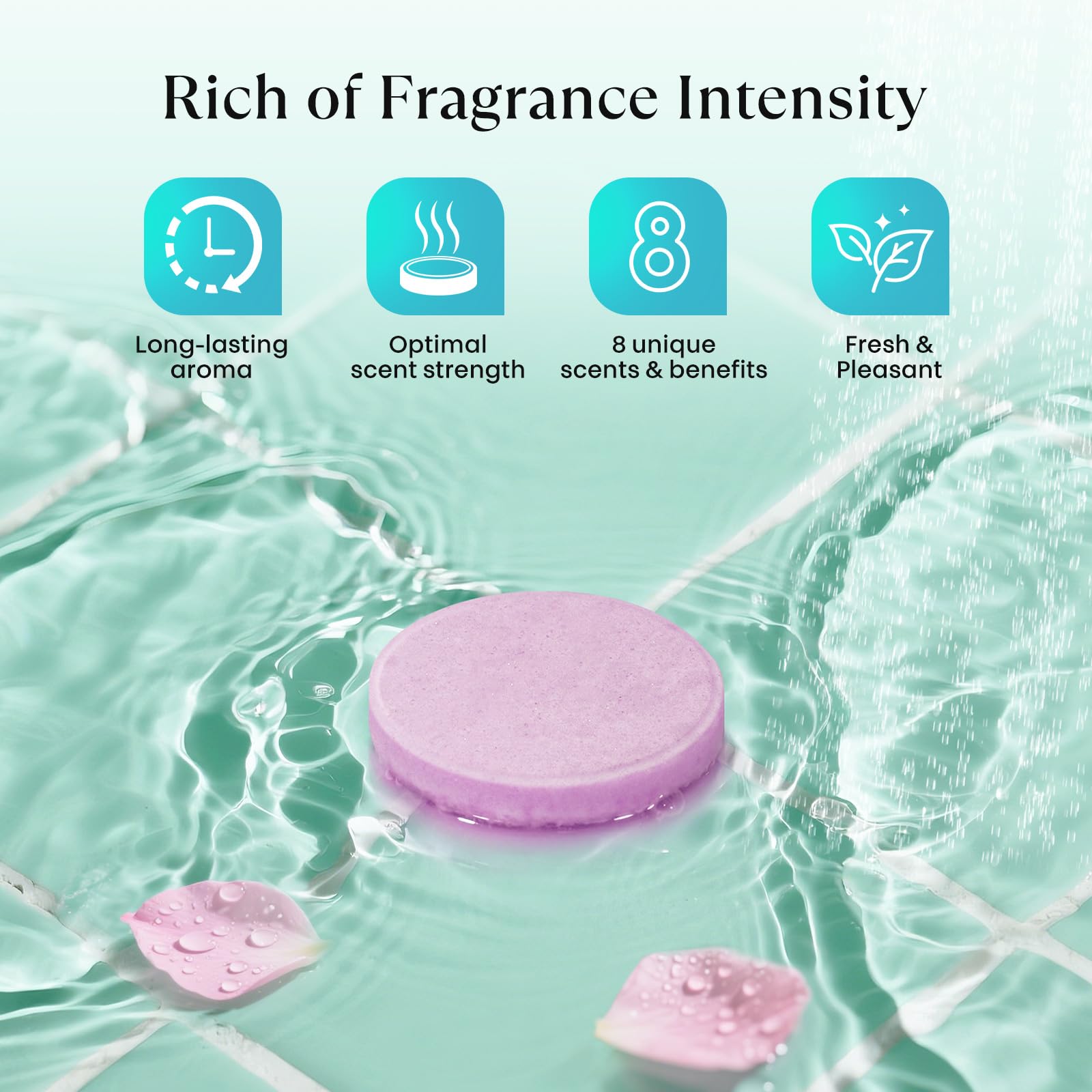 Galet douche Bofuoos Rose: parfum floral invitant a la detente.