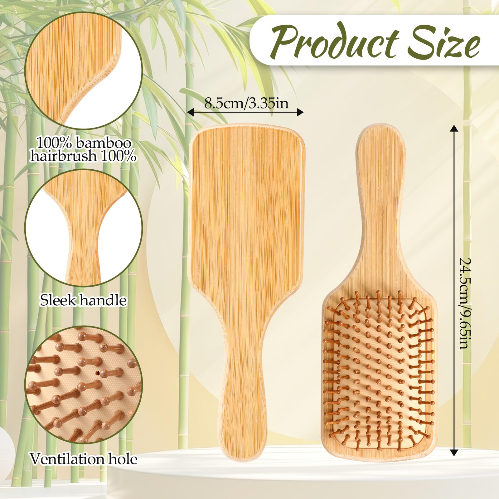 BOHUIZ brosse-cheveux-bambou démêlage efficace sans casse.