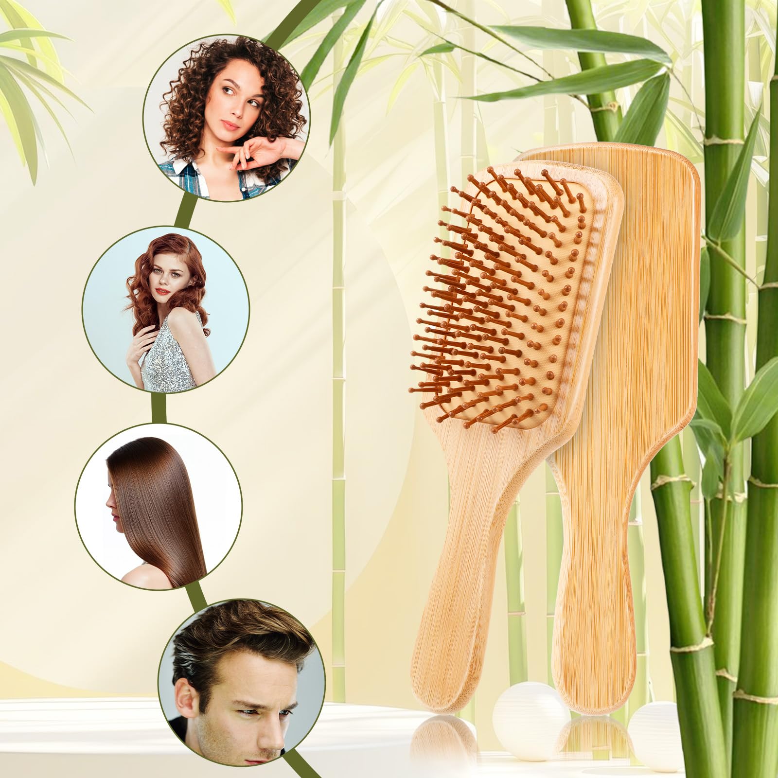 BOHUIZ brosse-cheveux-bambou poignée confort prise en main agréable.