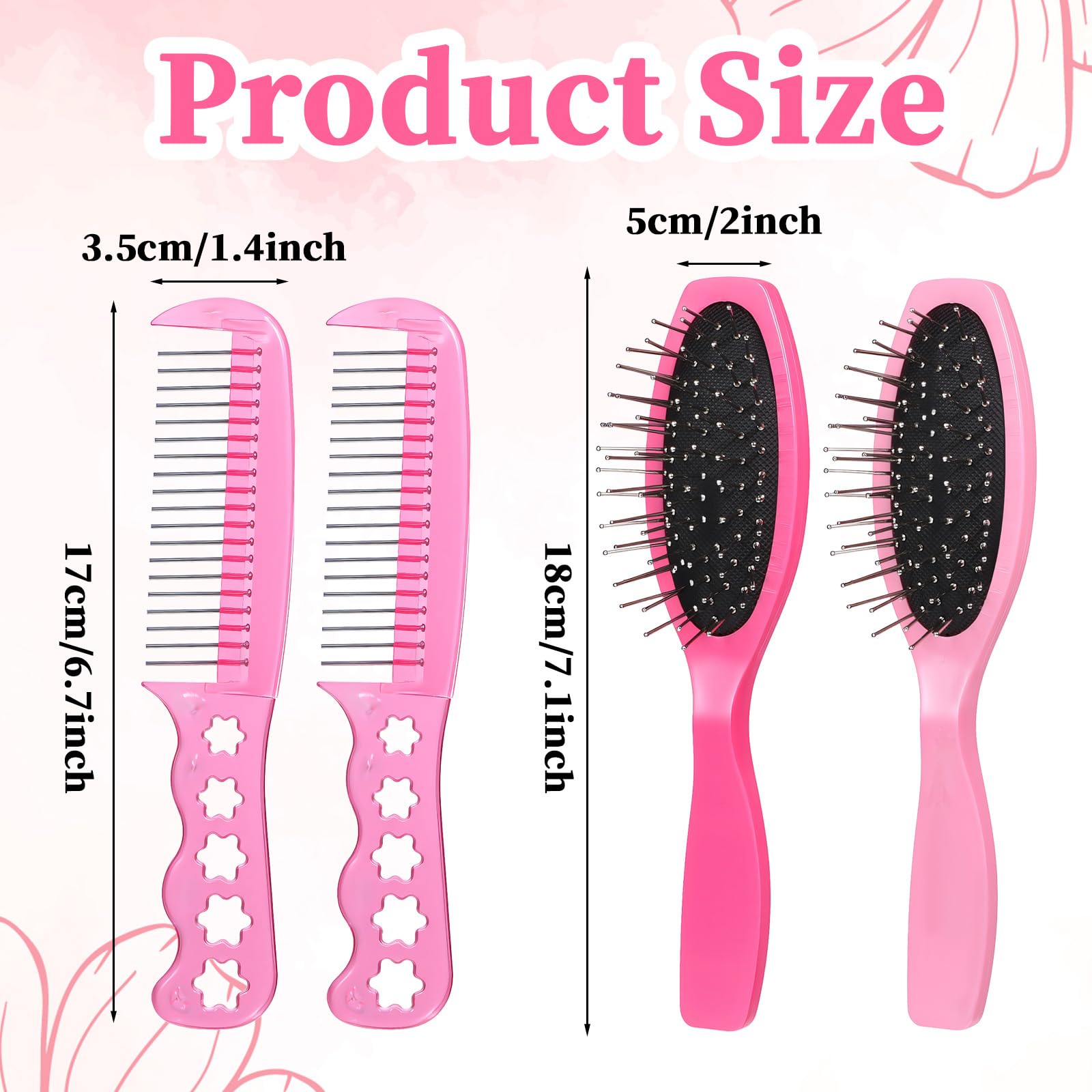 BohuiZ brosse-poupee mini-compacte, coiffage délicat des poupées