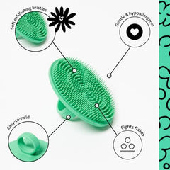 Texture douce de Boie USA Face Scrubber offrant une exfoliation légère en menthe.