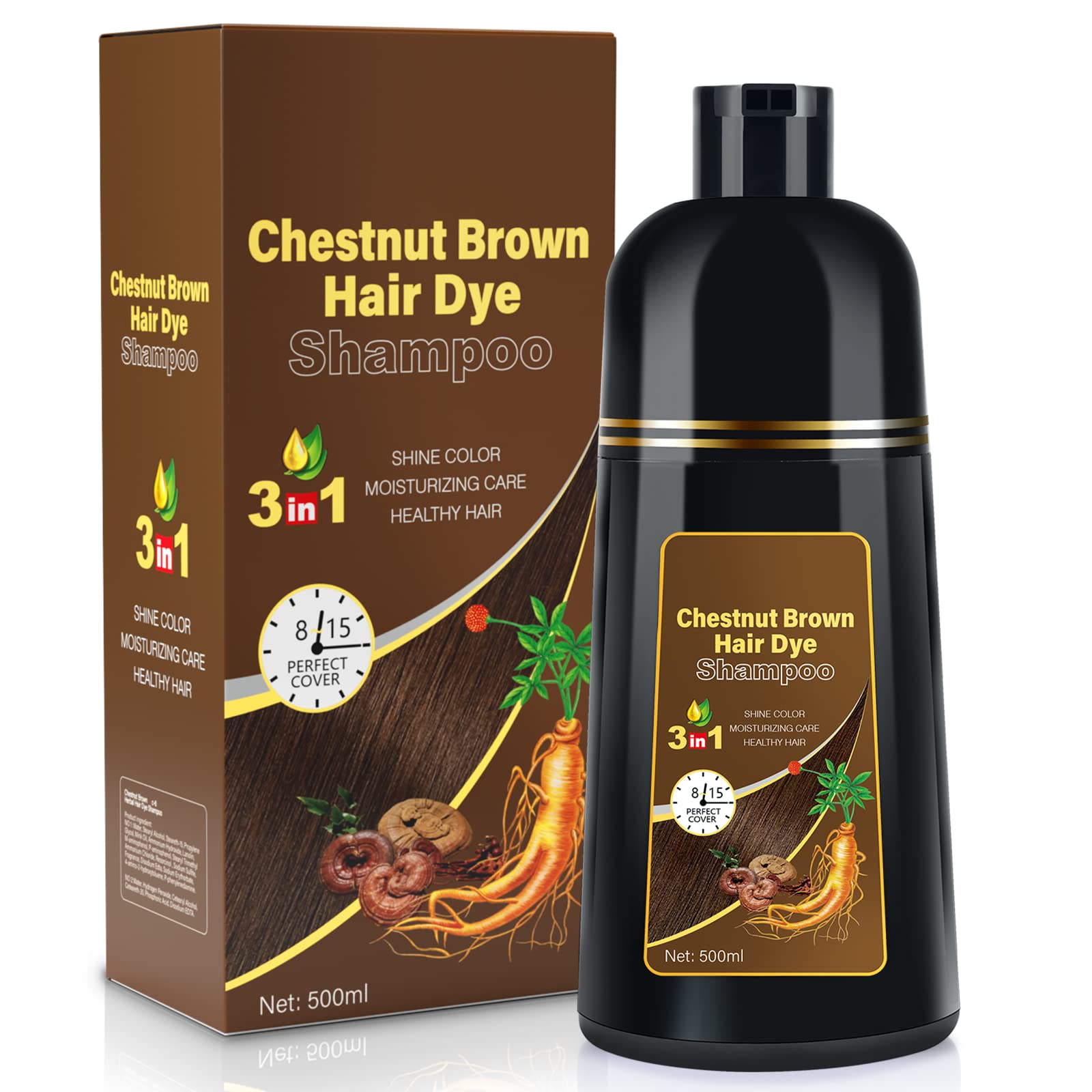 BoJICA couverture des cheveux gris en 15 minutes, couleur naturelle et durable.