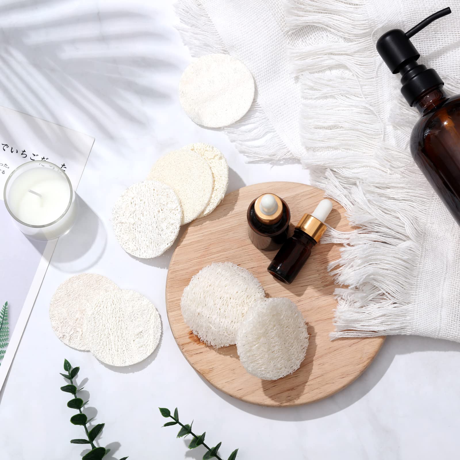 Pads Bokon luffa pour bain et spa, pratique en douche