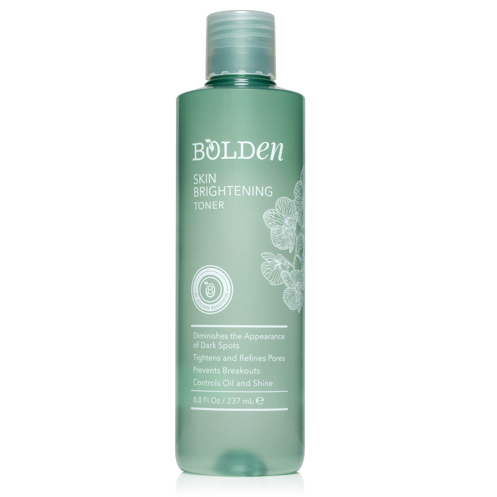 Bolden tonique éclaircissant pour le visage, flacon clair et élégant.