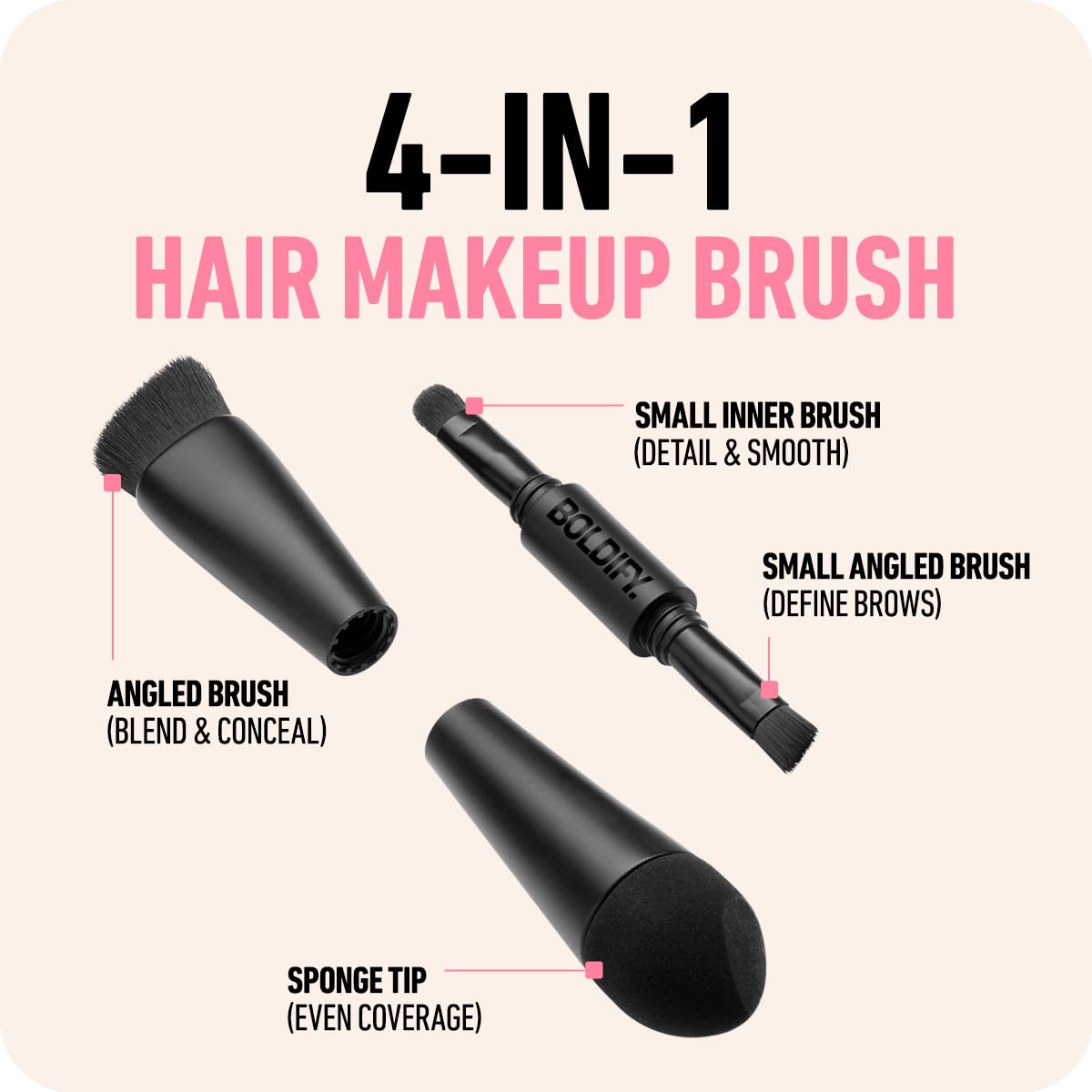 Boldify Brosse Incline pour un mélange fluide le long de la ligne des cheveux