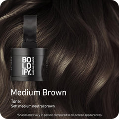 Boldify Couverture racines grises – tenue 24h durable pour cheveux