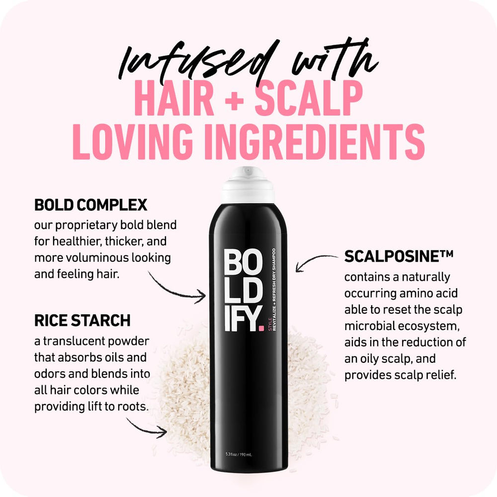 Volume instantané grâce à Boldify, cheveux plus volumineux et dynamiques.