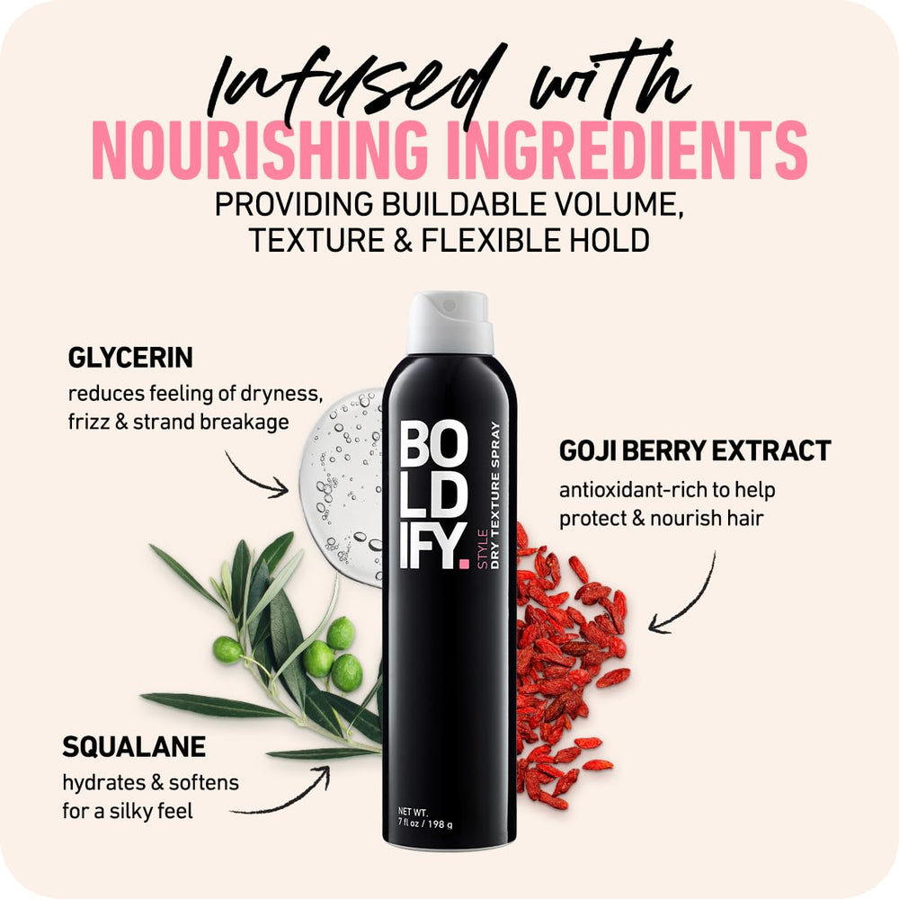 Boldify Brume de Texture Sèche, mouvement naturel conservé toute la journée