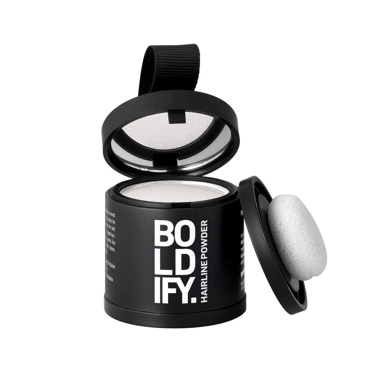 Boldify poudre ligne capillaire dans l'étui miroir compact pour retouches discrètes.