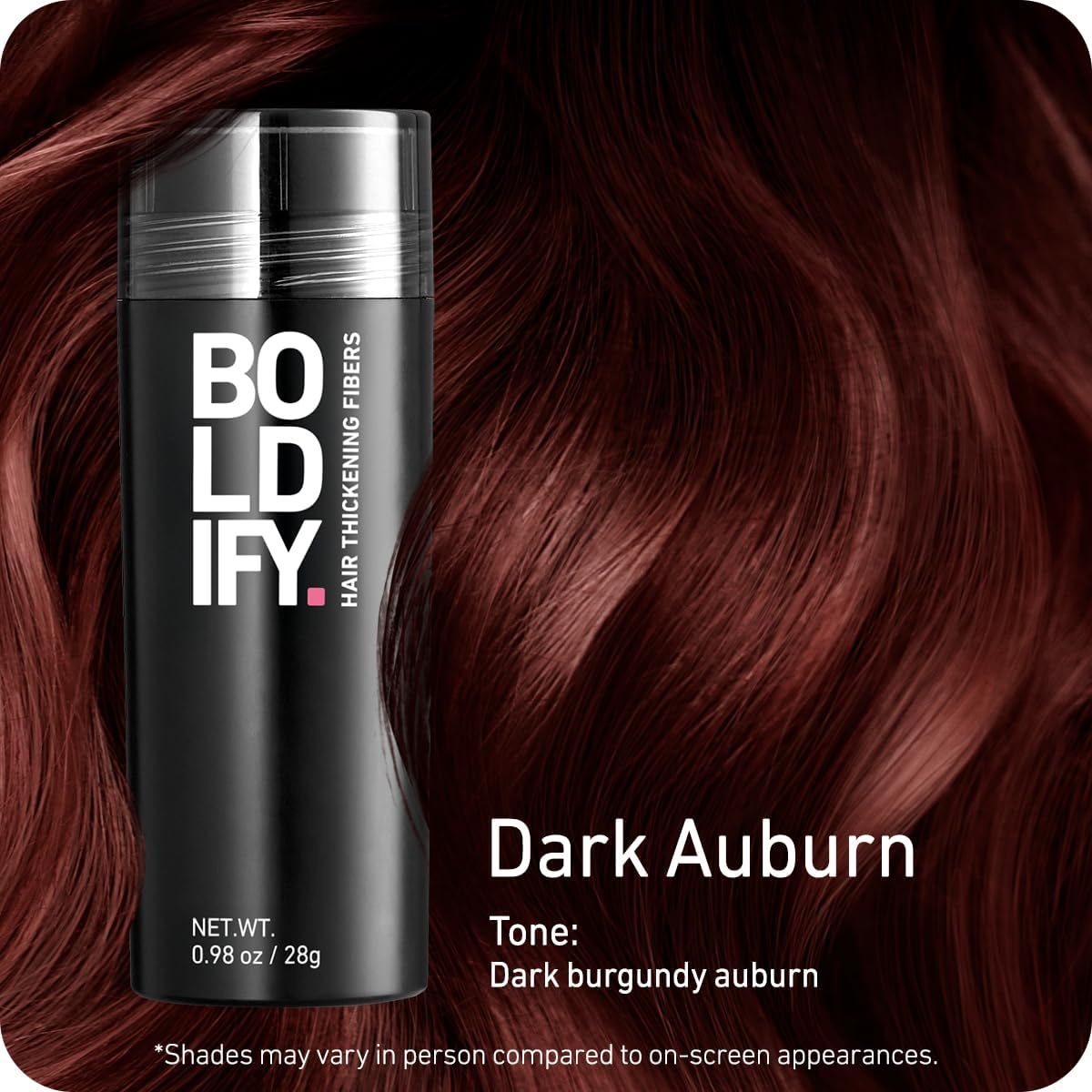 Boldify Fibres Cheveux 28g – couronne plus fournie et look plus épais.