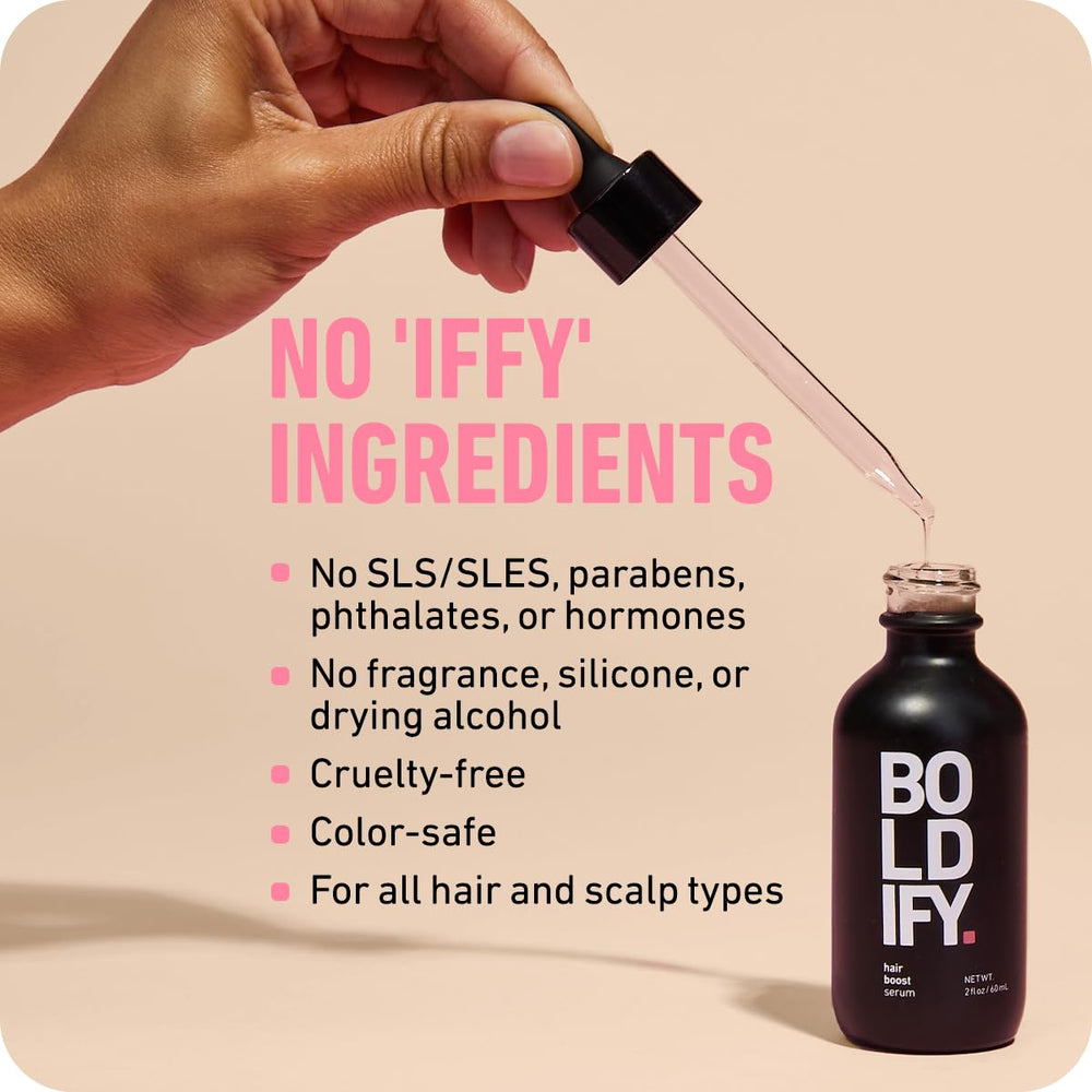 Boldify formule sans parfums et alcool, expérience légère.