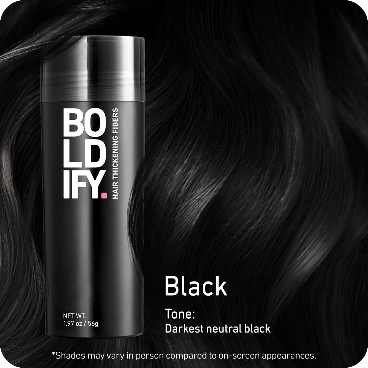 Boldify Fibres capillaires (56 g) – gamme-teintes avec 14 teintes adaptées à votre couleur naturelle.
