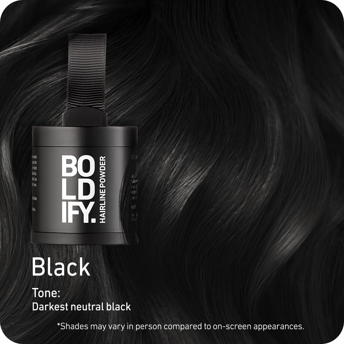 Boldify Hairline Powder – couverture des racines gris pour un look naturel.