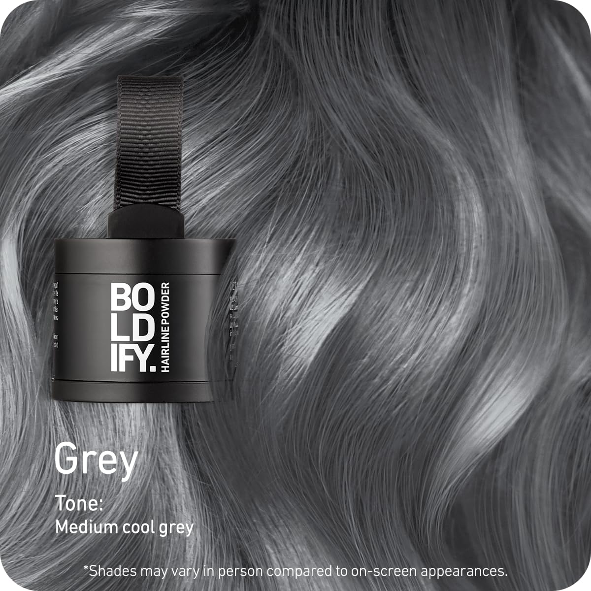 Boldify Poudre couverture gris durable – résultat naturel qui dure.