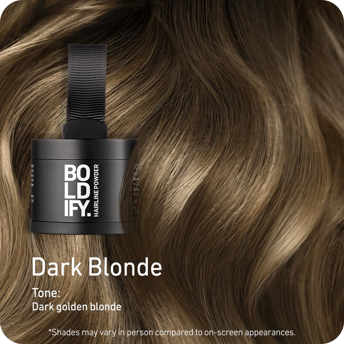 Boldify Poudre Couverture Gris – couvre discrètement les cheveux gris.