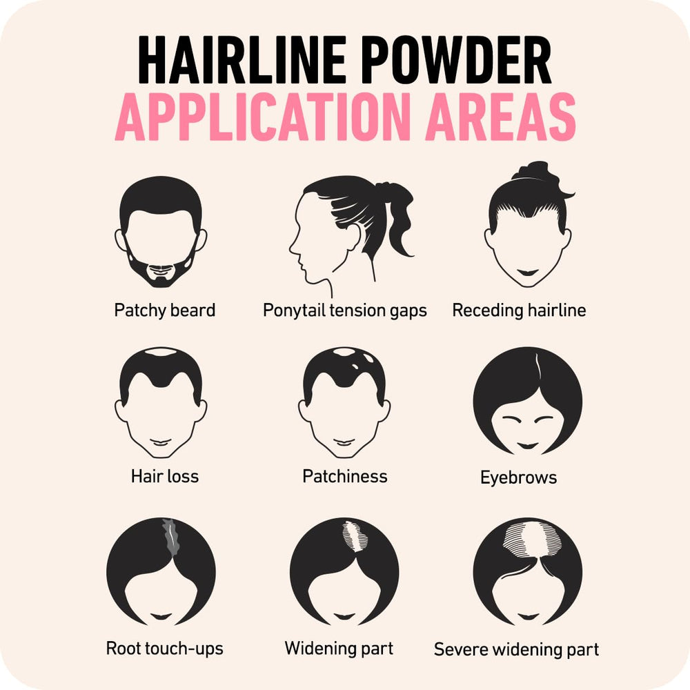 Boldify Poudre Effet Naturel Gris Foncé sur cheveux, rendu discret.