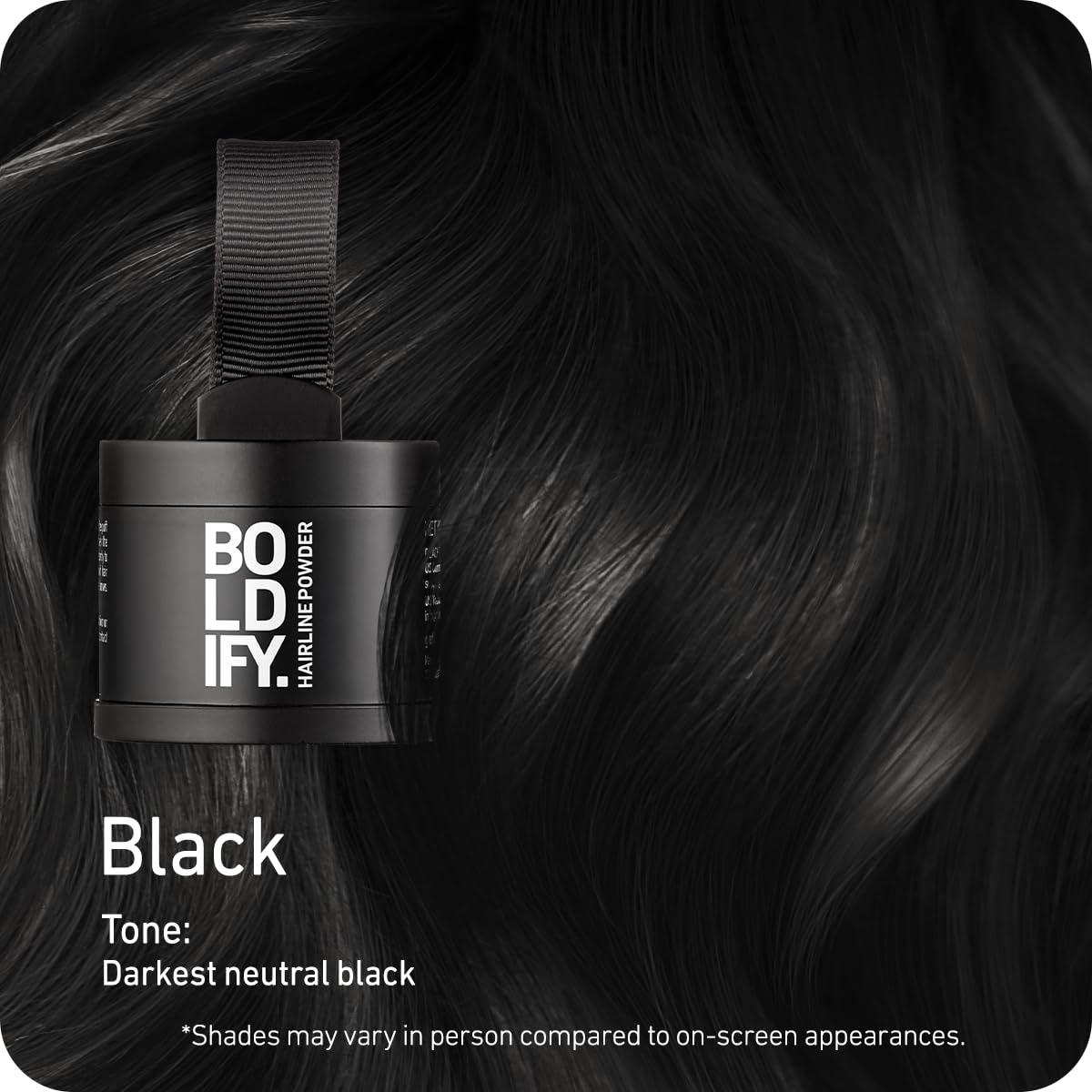 Boldify Poudre Frontale Contre-Racines: masque les racines visibles avec une teinte naturelle.