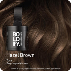 Boldify Poudre Ligne Capillaire application fluide pour un fini naturel.