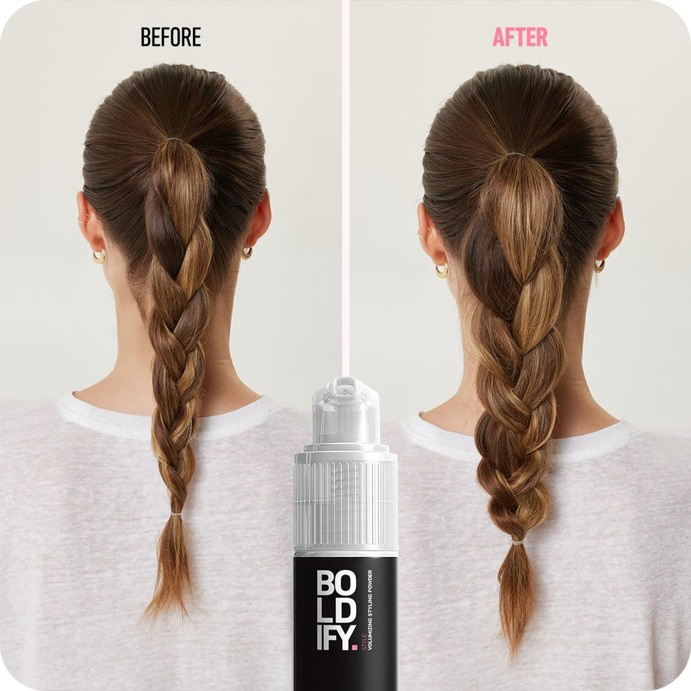 Boldify Poudre texture portable – douceur et volume léger.