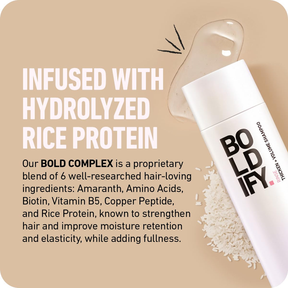 Boldify Shampoing Sans Sulfates - formulation légère respectant le cuir chevelu.