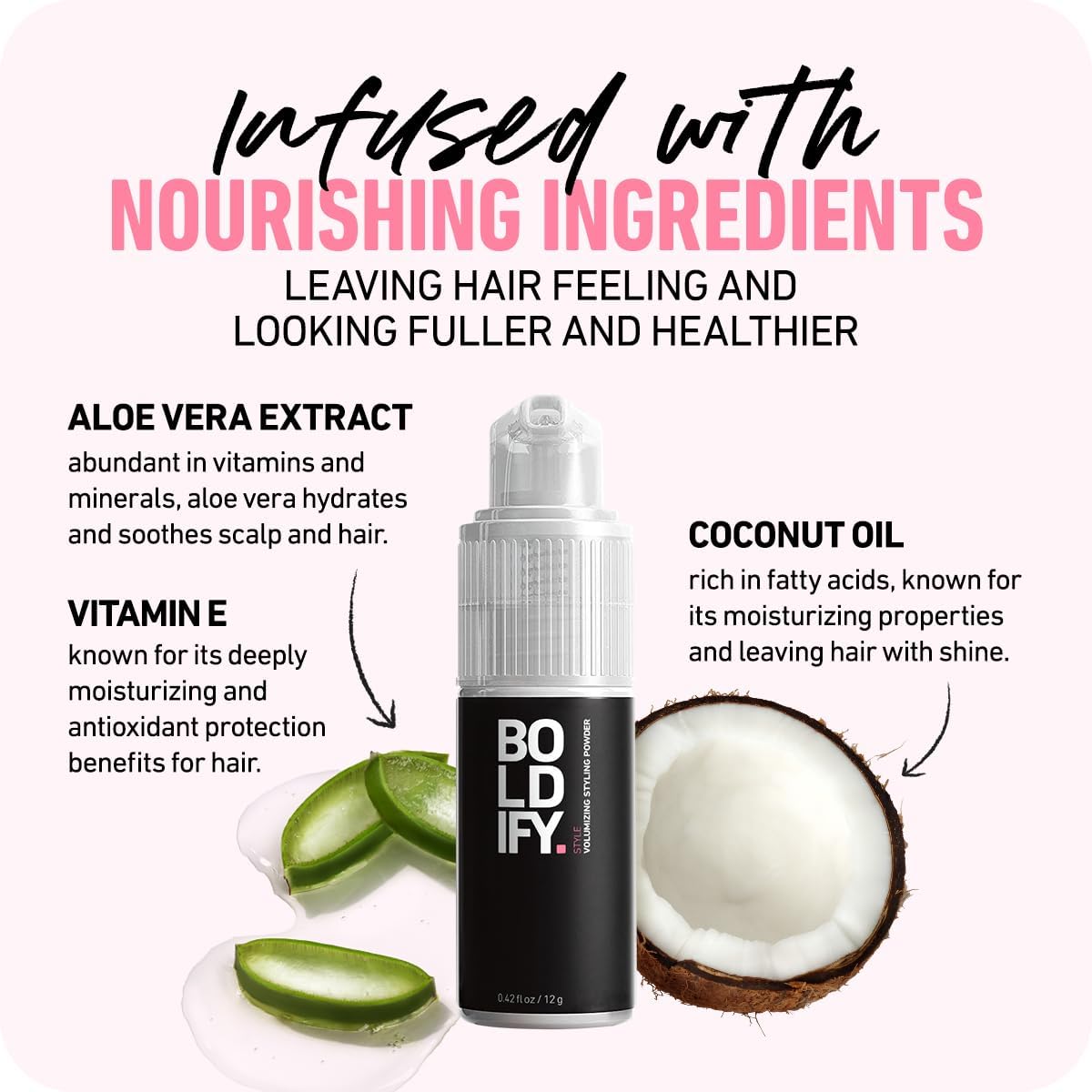 Boldify Soin nourrissant coco-aloe – cheveux doux et brillants.
